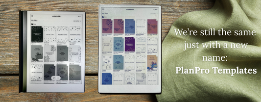 PlanPro Templates — Same Team, New Name for Your Favourite reMarkable Templates
