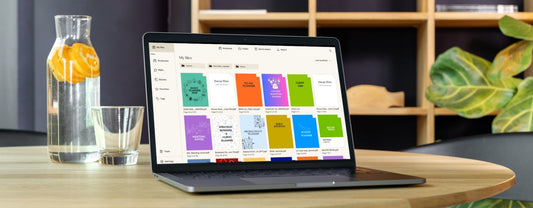 reMarkable app showing our templates on a laptop
