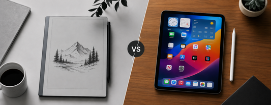 reMarkable and iPad side-by-side workspace comparison