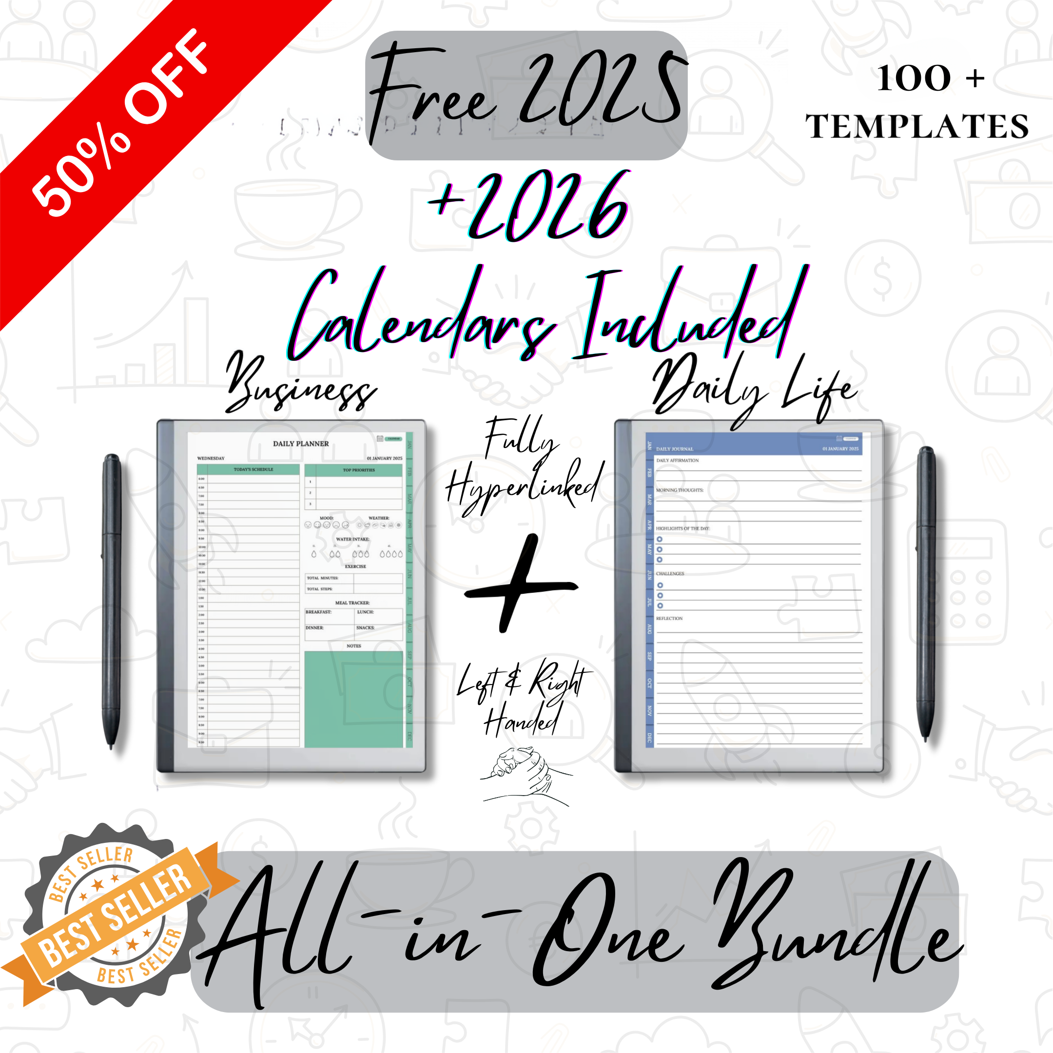 Complete reMarkable planner – productivity, budgeting and organization