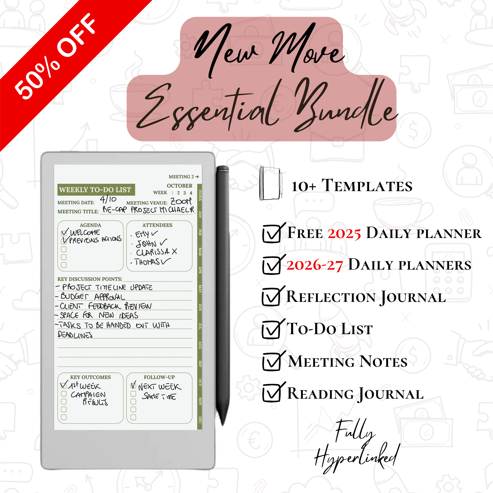 Move Essential Bundle ✨ reMarkable Move Planners